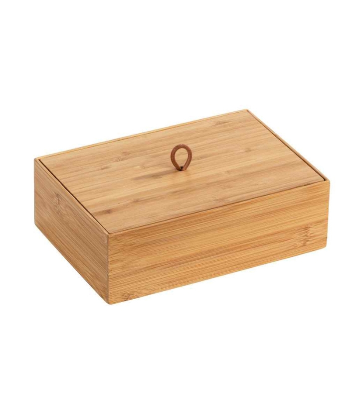Bamboo Box With Lid & Practical Loop | Marca Home Depot